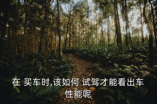 在 買車時(shí),該如何 試駕才能看出車性能呢