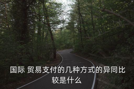  國(guó)際 貿(mào)易支付的幾種方式的異同比較是什么