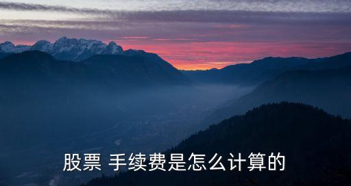炒股手續(xù)費(fèi)怎么算,證券賬戶開戶哪家的費(fèi)率低