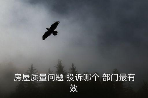  房屋質(zhì)量問(wèn)題 投訴哪個(gè) 部門(mén)最有效