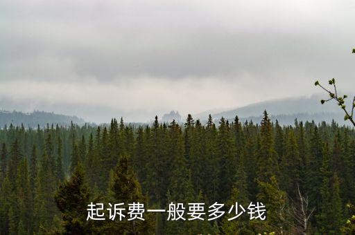 起訴費一般要多少錢
