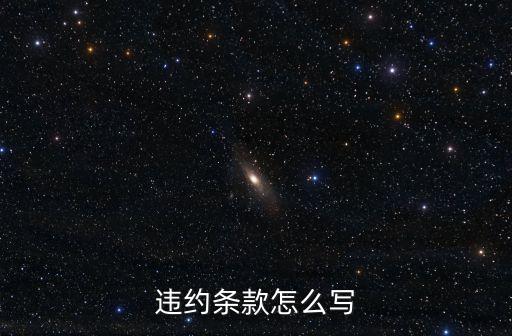 違約條款怎么寫