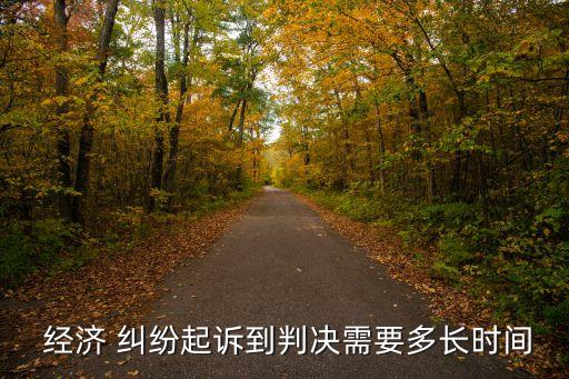 經(jīng)濟糾紛立案時間