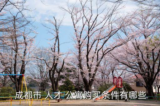 成都市 人才 公寓購買條件有哪些