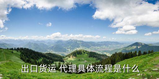  出口貨運 代理具體流程是什么