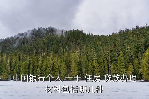 中國銀行個(gè)人 一手 住房 貸款辦理材料包括哪幾種
