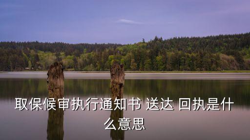 取保候?qū)張?zhí)行通知書 送達 回執(zhí)是什么意思