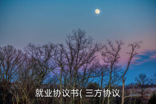 就業(yè)協(xié)議書( 三方協(xié)議