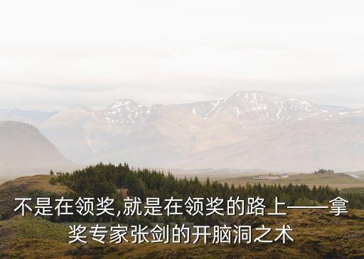 不是在領(lǐng)獎(jiǎng),就是在領(lǐng)獎(jiǎng)的路上——拿獎(jiǎng)專家張劍的開腦洞之術(shù)
