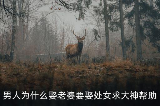 男人為什么娶老婆要娶處女求大神幫助