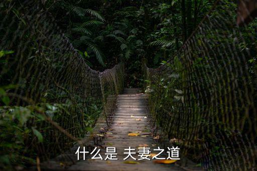 什么是 夫妻之道