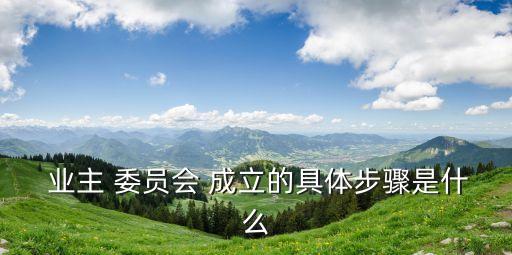 業(yè)主 委員會(huì) 成立的具體步驟是什么