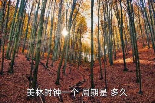 美林時鐘一個 周期是 多久