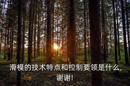 滑模的技術(shù)特點(diǎn)和控制要領(lǐng)是什么,謝謝!