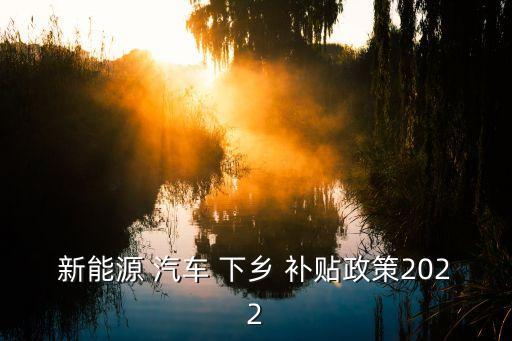 汽車下鄉(xiāng)補貼,2023年新能源汽車下鄉(xiāng)補貼
