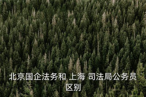 北京國企法務(wù)和 上海 司法局公務(wù)員區(qū)別
