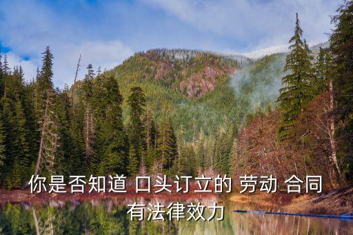 勞動合同口頭協(xié)議約定有效嗎,口頭說解除勞動合同有效么