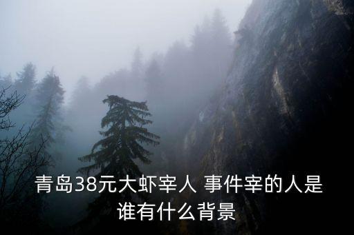  青島38元大蝦宰人 事件宰的人是誰有什么背景