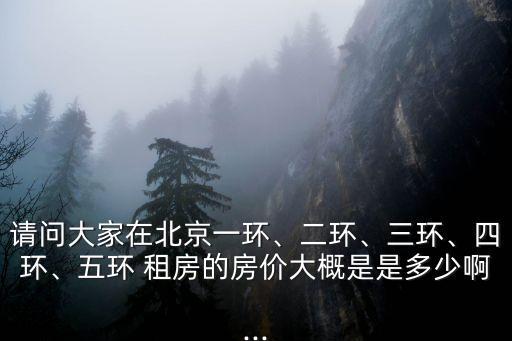 請問大家在北京一環(huán)、二環(huán)、三環(huán)、四環(huán)、五環(huán) 租房的房價大概是是多少啊...