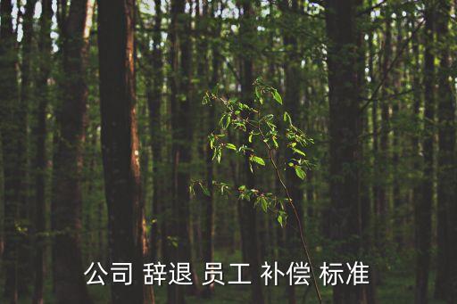 公司 辭退 員工 補償 標準