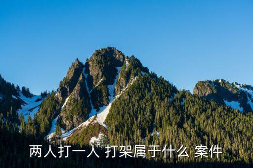 打架斗毆屬于什么案件,打人怎樣構(gòu)成刑事案件