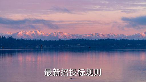 最新招投標規(guī)則