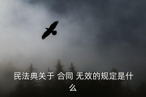 合同的無效 民法典,民法典合同效力待定,無效,可撤銷