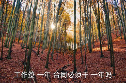 勞動合同簽一年就必須工作一年嗎,合同期未滿提出辭職算違約嗎