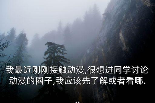 我最近剛剛接觸動漫,很想進(jìn)同學(xué)討論動漫的圈子,我應(yīng)該先了解或者看哪...