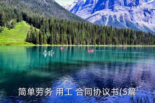 簡(jiǎn)單勞務(wù) 用工 合同協(xié)議書(5篇