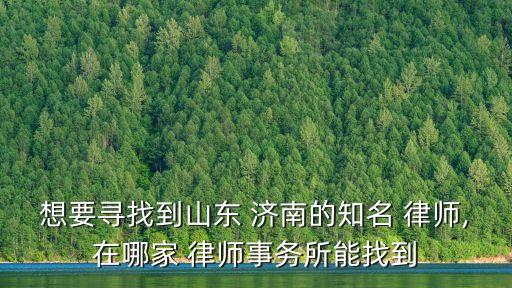 濟(jì)南律師