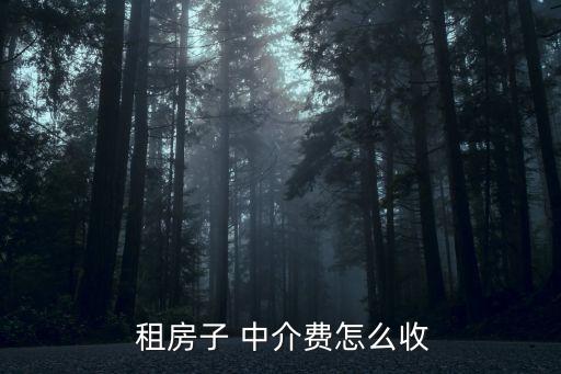  租房子 中介費(fèi)怎么收