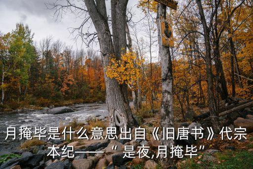月掩畢是什么意思出自《舊唐書》代宗本紀(jì)——“ 是夜,月掩畢”