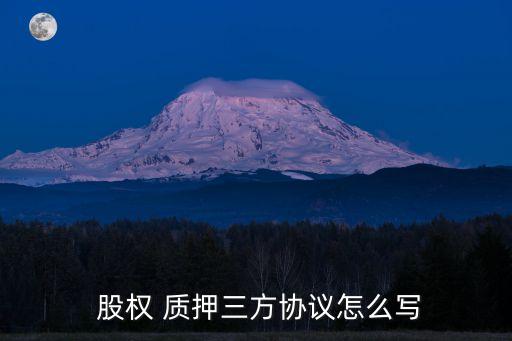  股權(quán) 質(zhì)押三方協(xié)議怎么寫(xiě)