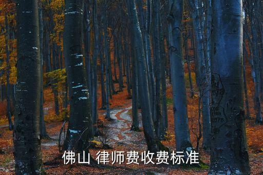 佛山 律師費(fèi)收費(fèi)標(biāo)準(zhǔn)