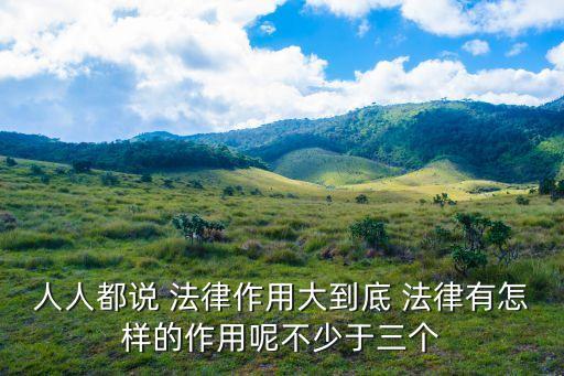 法律的三大功能,三大基本法律是什么