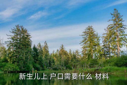  新生兒上 戶口需要什么 材料