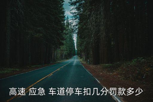 高速公路應(yīng)急車道