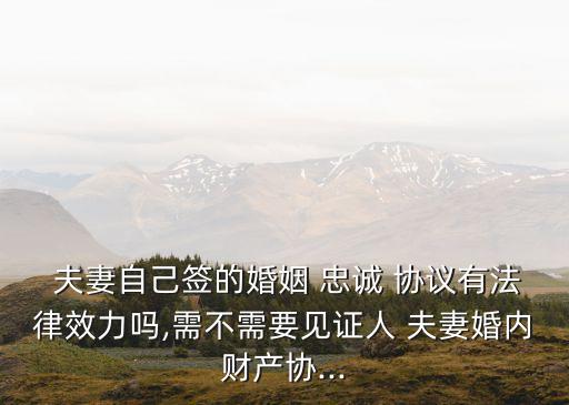 夫妻忠誠協(xié)議
