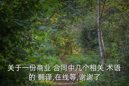 合同專業(yè)術(shù)語(yǔ)翻譯方法,合同中的專業(yè)術(shù)語(yǔ)有哪些