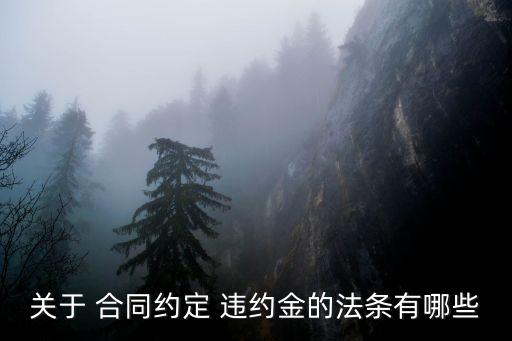 關于 合同約定 違約金的法條有哪些