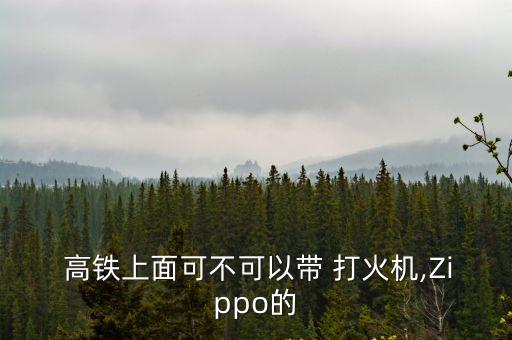  高鐵上面可不可以帶 打火機(jī),Zippo的