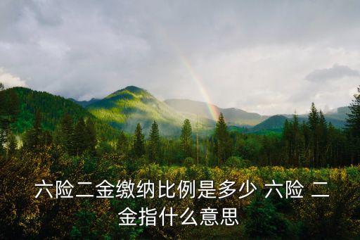  六險(xiǎn)二金繳納比例是多少 六險(xiǎn) 二金指什么意思