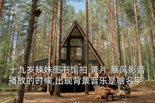 十九歲辣妹圖書館拍 黃片,暴風(fēng)影音播放的時(shí)候,出現(xiàn)背景音樂是啥名字...