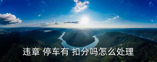違章 停車有 扣分嗎怎么處理