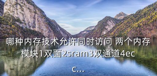 哪種內(nèi)存技術(shù)允許同時(shí)訪問 兩個(gè)內(nèi)存模塊1雙面2sram3雙通道4ecc...