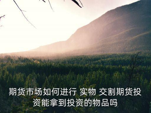 期貨市場(chǎng)如何進(jìn)行 實(shí)物 交割期貨投資能拿到投資的物品嗎