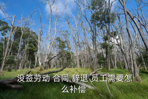  沒簽勞動(dòng) 合同 辭退 員工需要怎么補(bǔ)償