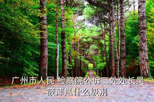  廣州市人民 檢察院公訴二處處長吳筱萍是什么級(jí)別