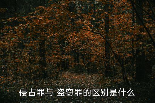 侵占罪與 盜竊罪的區(qū)別是什么